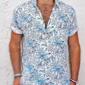 Kenny Flowers Miami Ice Hawaiian Shirt Men’s Size Large